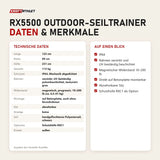 Technische Daten und Merkmale von Ropeflex RX5500 Outdoor-Seiltrainer als Tabelle