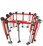 Ropeflex RX8100 Spartan Rig, mit acht Seilrollen im roten Rahmen, Gesamtansicht