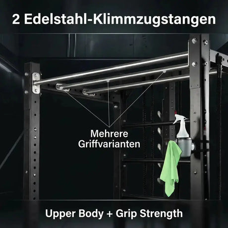 Ropeflex RX8200 Endlosseil-Rig, Grafik zu den Klimmzugstangen