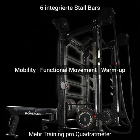 Ropeflex RX8200 Endlosseil-Rig, Grafik zu den integrierten Sprossenstangen