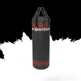 SportCom Air-Water Trainingssandsack in Schwarz mit rotem Muster, Frontansicht als Produktbild