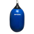 SportCom AquaStrike Wassersandsack Blau, Frontansicht in Blau, an einer Kette hängend, freigestellt