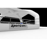 SportCom Aufblasbarer Boxring mit Überdachung, Detail der Seitenwand mit Logo