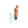 SportCom Big Bob Wand-Schlagtorso – Torso auf der Wandhalterung vor weißem Hintergrund