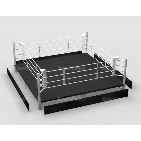 SportCom Boxring-Schürze aus Cordura für 6 x 6 m, Ansicht von rechts auf hellgrauem Hintergrund