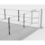 SportCom Boxring-Seiltrenner 8er-Set an drei Seilen, Grafik eines Rings mit senkrechten Trennern