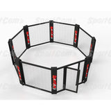 SportCom Faltbarer MMA-Käfig, Render ohne Matte, acht Paneele mit Tür