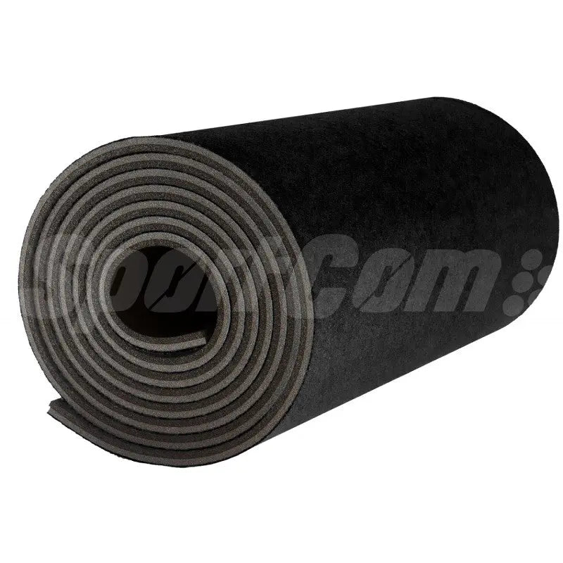 SportCom Flexi-Roll Gym & Cheer-Boden, aufgerollte Bahn in Schwarz, Stirnseite
