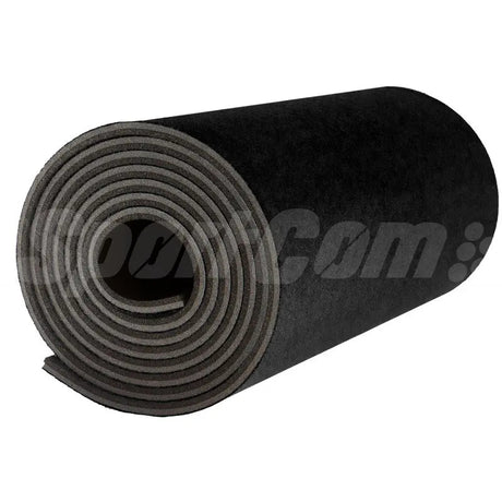 SportCom Flexi-Roll Gym & Cheer-Boden, aufgerollte Bahn in Schwarz, Stirnseite