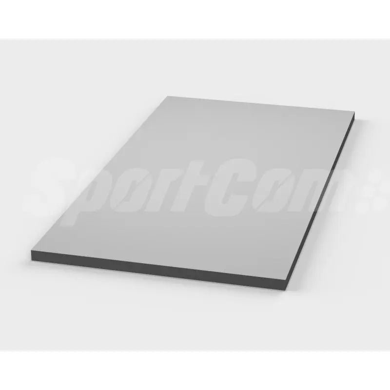 SportCom Flexi-Roll Home Mat 175 x 90 cm in Grau, Schrägansicht der ausgerollten Matte von oben