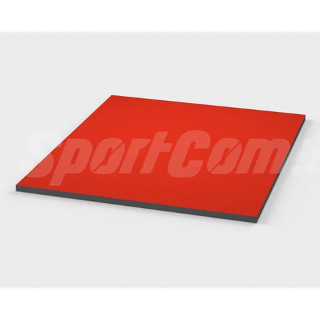 SportCom Flexi-Roll Home Mat 175 x 175 cm in Rot, flache Seitenansicht mit sichtbarer Kante