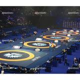 SportCom Flexi-Roll Ringermatte von Dollamur, mehrere Ringermatten in einer Wettkampfarena