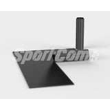 SportCom Flexi-Roll Ringermatte von Dollamur, Variante 5 cm: ausgerollte schwarze Matte mit Rolle, freigestellt