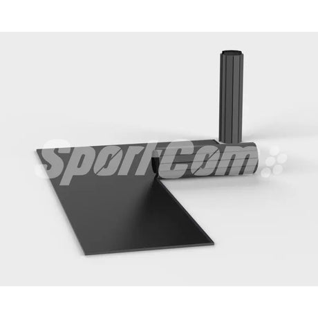 SportCom Flexi-Roll Ringermatte von Dollamur, Variante 5 cm: ausgerollte schwarze Matte mit Rolle, freigestellt