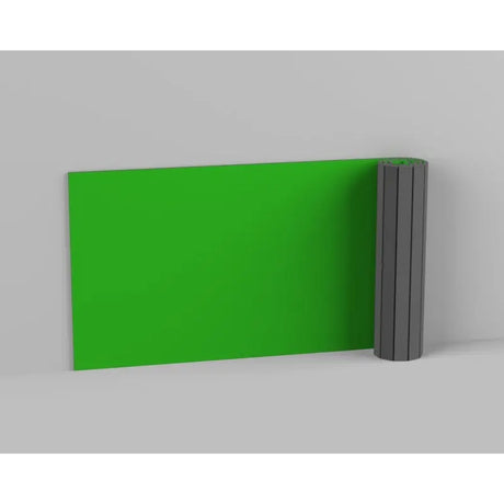 SportCom Flexi-Wall Wandschutz von Dollamur in Apfelgrün, Wandpolster teilweise aufgerollt