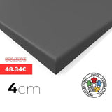 SportCom Judo-Tatami Reisstroh 2 × 1 m, 5 cm, glatte Unterseite, Farbmuster Dunkelgrau, Variante 1 × 1 m