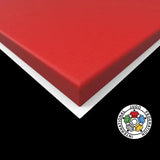 SportCom Judo-Tatami Reisstroh 2 × 1 m, 5 cm, glatte Unterseite, Farbmuster Rot, Variante 1 × 1 m