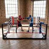 SportCom Klappbarer Boxring im Einsatz: Sparring im hellen Boxstudio