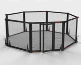 SportCom Klappbarer MMA-Käfig, Render in Schrägansicht vor weißem Hintergrund