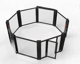 SportCom Klappbarer MMA-Käfig, Render der acht Paneele in Schrägansicht