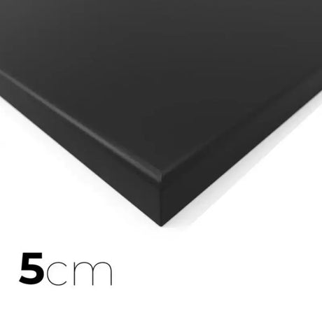 SportCom MMA-Tatami Glattfinish 1 × 1 m, 4 cm, rutschfeste Unterseite, Eckansicht der schwarzen Matte, 1 × 1 m, zweite Aufnahme