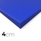 SportCom MMA-Tatami Glattfinish 1 × 1 m, 4 cm, rutschfeste Unterseite, Eckansicht der blauen Matte, 1 × 1 m