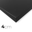 SportCom MMA-Tatami Glattfinish 1 × 1 m, 4 cm, rutschfeste Unterseite, Eckansicht der schwarzen Matte, 1 × 1 m