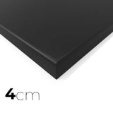 SportCom MMA-Tatami Glattfinish 1 × 1 m, 4 cm, rutschfeste Unterseite, Eckansicht der schwarzen Matte, 1 × 1 m