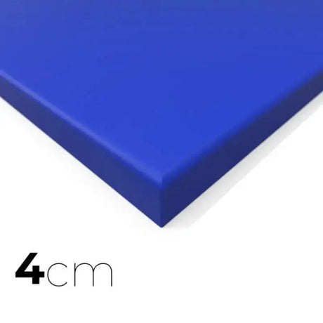 SportCom MMA-Tatami Glattfinish 1 × 1 m, 5 cm, glatte Unterseite, Eckansicht der blauen Matte, 1 × 1 m