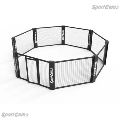 SportCom MMA-Trainingskäfig zur Bodenmontage, Freisteller der Variante 5 m vor weißem Hintergrund