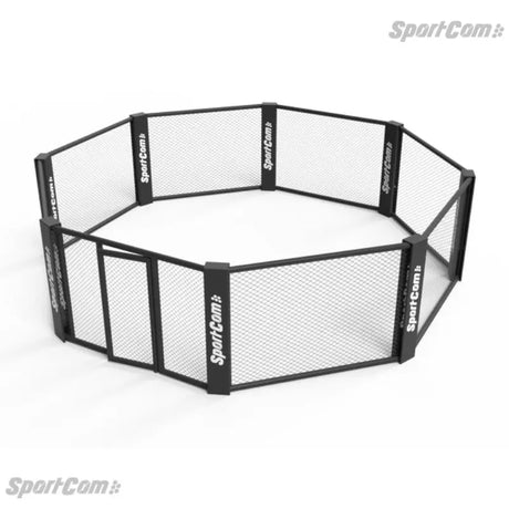 SportCom MMA-Trainingskäfig zur Bodenmontage, Freisteller der Variante 6 m vor weißem Hintergrund