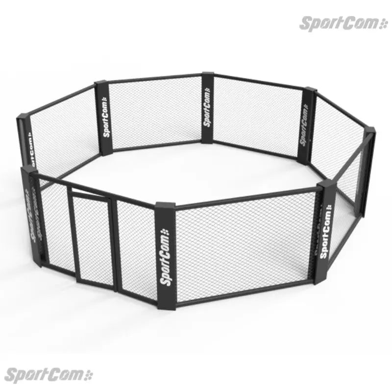 SportCom MMA-Trainingskäfig zur Bodenmontage, Freisteller der Variante 7 m vor weißem Hintergrund