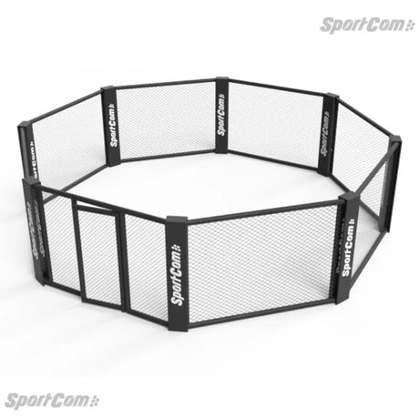 SportCom MMA-Trainingskäfig zur Bodenmontage, Freisteller der Variante 7 m vor weißem Hintergrund