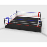 SportCom Pro-Trainingsboxring mit 30 cm Podium, Render mit schwarzem Boden