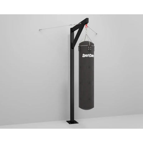 SportCom Professioneller Sandsackständer – freistehend mit Sandsack, Seitenansicht