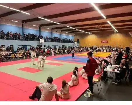 SportCom Puzzle-Steckmatte 5 cm, Wettkampffläche in einer Halle während eines Turniers
