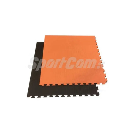 SportCom Puzzlematten 2 cm in Schwarz/Orange, zwei Matten mit orangefarbener und schwarzer Seite