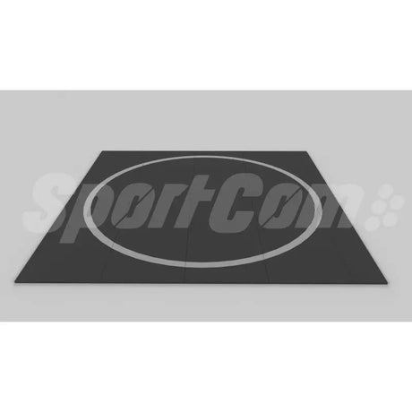 SportCom Ringerkreis-Aufdruck für Dollamur Flexi-Roll-Matten, Kreisfarbe Hellgrau, kleinste Kreisgröße: Render der Matte