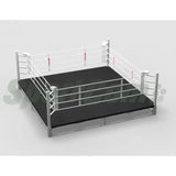 SportCom Ringplane für Podium-Trainingsringe – Variante 6 × 6 m: Grafik mit schwarzer Plane auf dem Podium