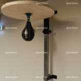 SportCom Speedball-Plattform verstellbar, Detail des Kugelgelenks unter der Holzplatte