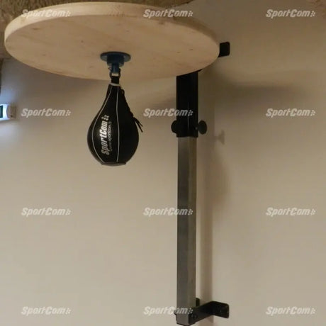 SportCom Speedball-Plattform verstellbar, Detail des Kugelgelenks unter der Holzplatte
