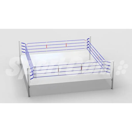 SportCom Trainingsboxring-Seil mit Hülle an einem kompletten Boxring als Rendering