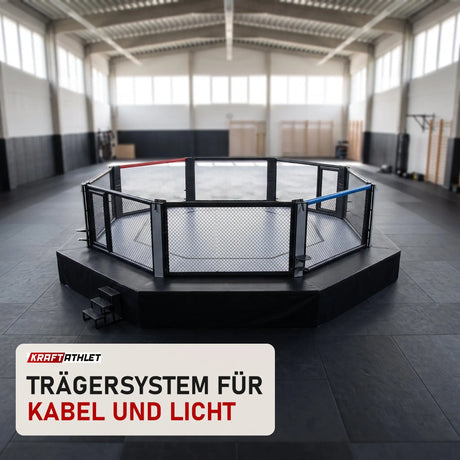 SportCom Wettkampf-MMA-Käfig Prestige in einer hellen Trainingshalle