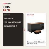 Frage und Antwort zu Swedish Cold Generation 4S Eisbad: Welchen Stromanschluss brauche ich?