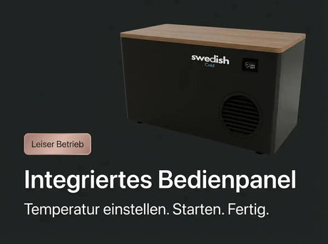 Swedish Cold Generation 4S Eisbad – Infografik zum integrierten Bedienpanel