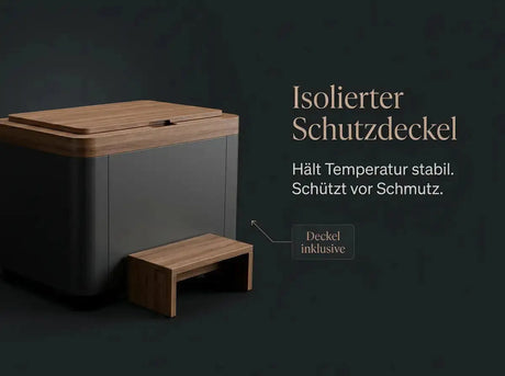 Swedish Cold Generation 4S Eisbad – Infografik zum isolierten Schutzdeckel
