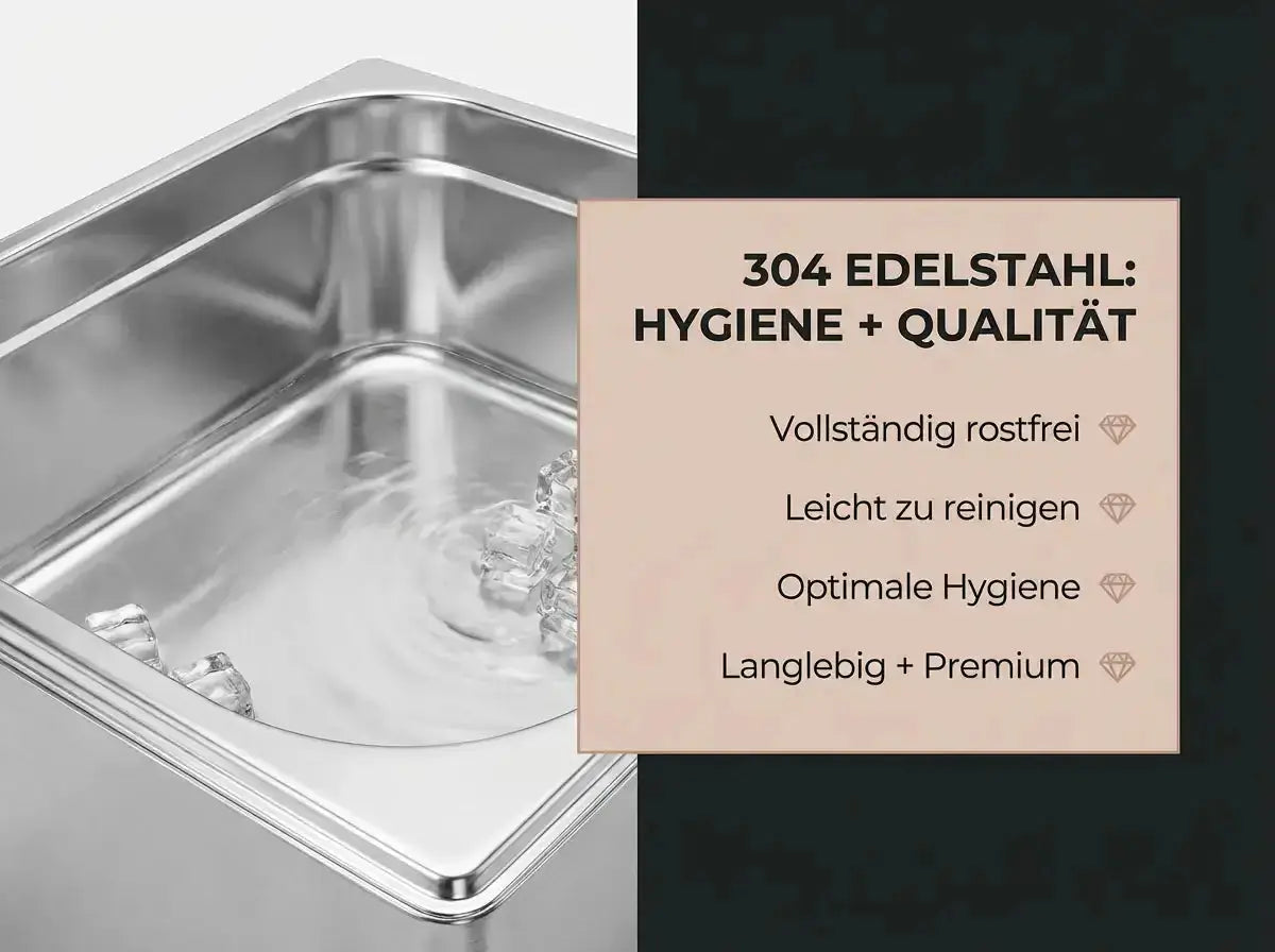 Swedish Cold Nordic Tub Eisbad – Infografik zum Innenraum aus 304 Edelstahl
