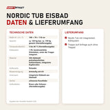 Technische Daten und Lieferumfang von Swedish Cold Nordic Tub Eisbad als Tabelle