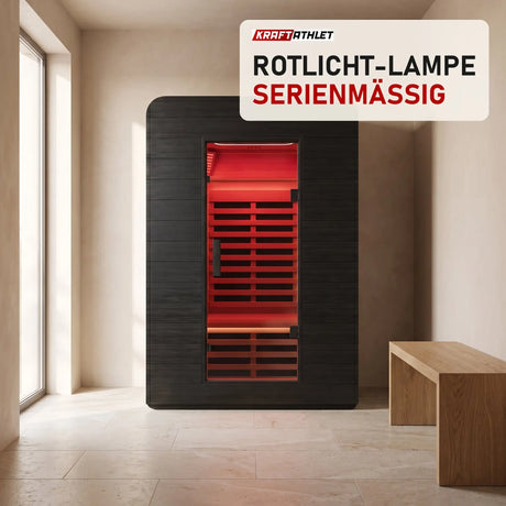 Swedish Cold Ultimate Lux Infrarotsauna in einem ruhigen Wellnessraum