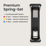 TALMA 62 Black Elegance Premium Spring-Set – 5 professionelle Federn (3× Rot, 1× Gelb, 1× Blau)